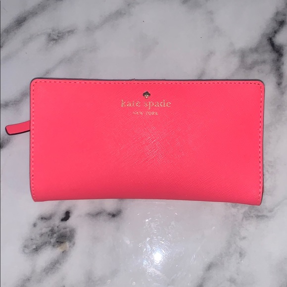 kate spade Handbags - Kate Spade Pink Large Leather Wallet